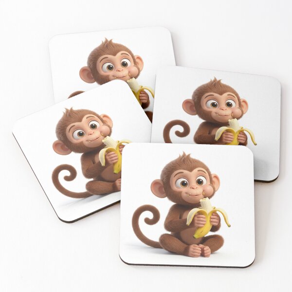 Item preview, Coco Monkey Banana Funny Kids Art designed and sold by FarisFunStore.