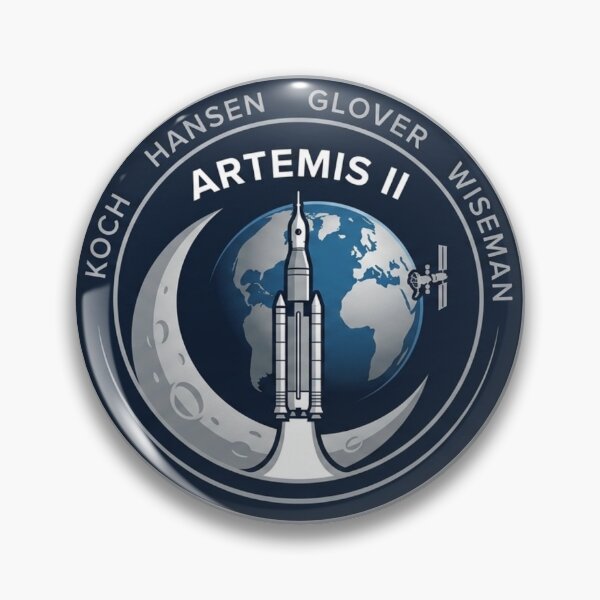 Item preview, Artemis II Mission Logo - NASA Moon to Mars Astronaut Crew Badge  designed and sold by RedVista.