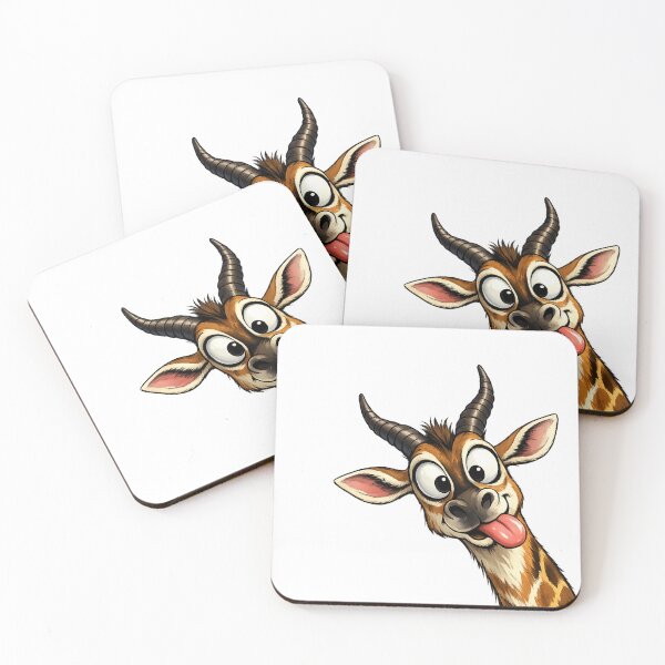 Item preview, Funny Silly Antelope - Cute Tongue Out Cartoon Gazelle designed and sold by myforestfog.