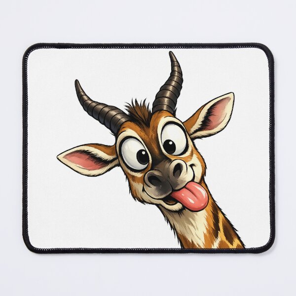 Item preview, Funny Silly Antelope - Cute Tongue Out Cartoon Gazelle designed and sold by myforestfog.
