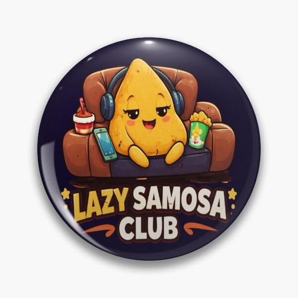 Item preview, Lazy Samosa Club – Cute Indian Food Cartoon, Funny Relax Meme Design for Food Lovers designed and sold by Globalcitytees.