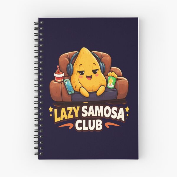 Item preview, Lazy Samosa Club – Cute Indian Food Cartoon, Funny Relax Meme Design for Food Lovers designed and sold by Globalcitytees.