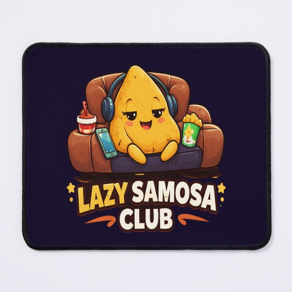 Item preview, Lazy Samosa Club – Cute Indian Food Cartoon, Funny Relax Meme Design for Food Lovers designed and sold by Globalcitytees.