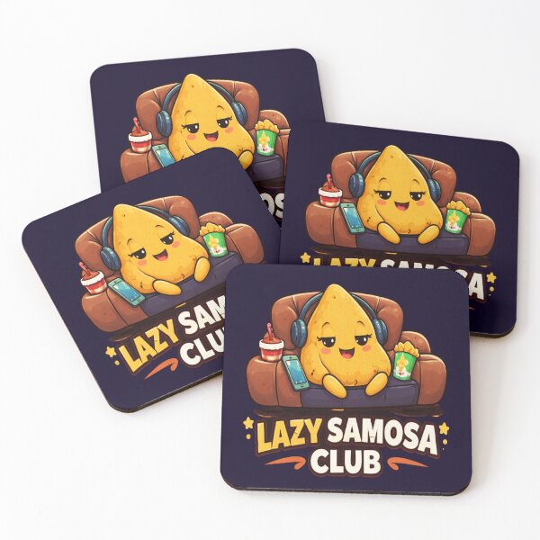 Item preview, Lazy Samosa Club – Cute Indian Food Cartoon, Funny Relax Meme Design for Food Lovers designed and sold by Globalcitytees.