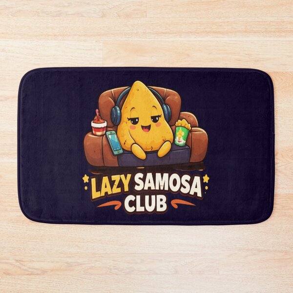 Item preview, Lazy Samosa Club – Cute Indian Food Cartoon, Funny Relax Meme Design for Food Lovers designed and sold by Globalcitytees.