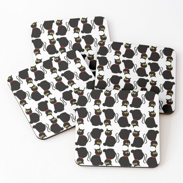 Aperçu de l'œuvre Motif de chat noir créée et vendue par SuperFloofRes.