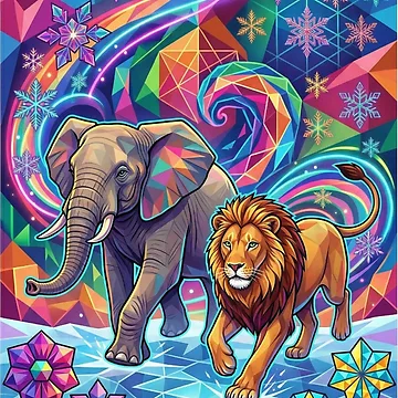 Artwork thumbnail, wild animals by PP&RAINBOW SHOP