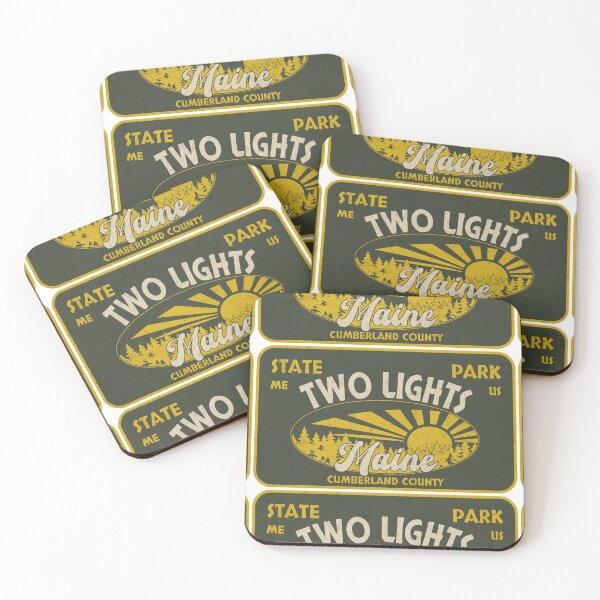 Item preview, Two Lights State Park, Cumberland County, Maine, badge design designed and sold by Wanderful-roads.