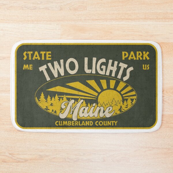 Item preview, Two Lights State Park, Cumberland County, Maine, badge design designed and sold by Wanderful-roads.