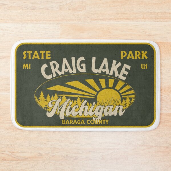 Item preview, Craig Lake State Park, Baraga County, Michigan, badge design designed and sold by Wanderful-roads.