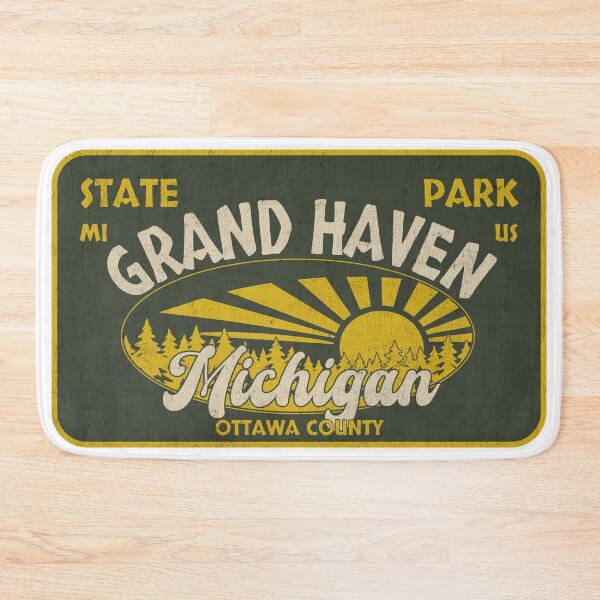 Item preview, Grand Haven State Park, Ottawa County, Michigan, badge design designed and sold by Wanderful-roads.
