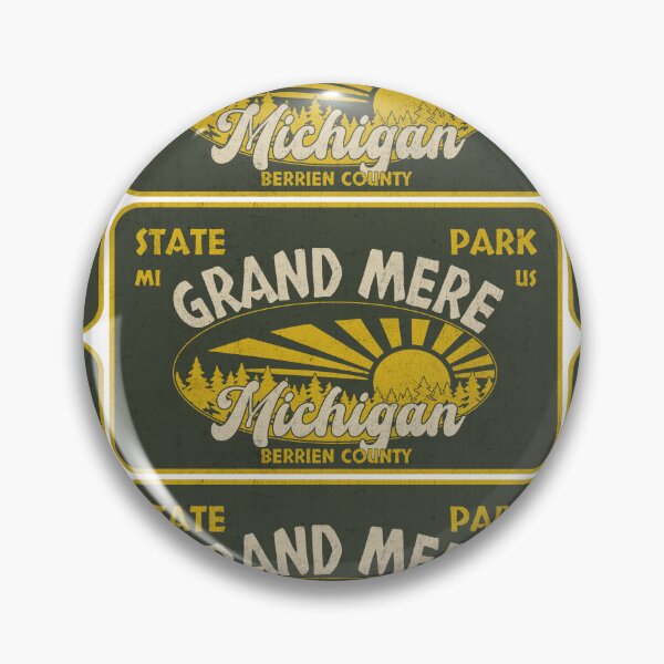Item preview, Grand Mere State Park, Berrien County, Michigan, badge design designed and sold by Wanderful-roads.