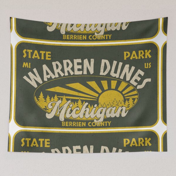Item preview, Warren Dunes State Park, Berrien County, Michigan, badge design designed and sold by Wanderful-roads.