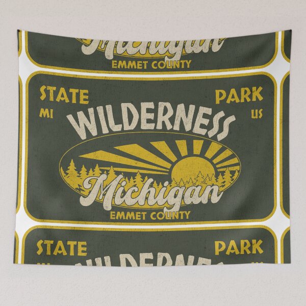 Item preview, Wilderness State Park, Emmet County, Michigan, badge design designed and sold by Wanderful-roads.