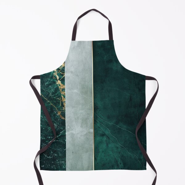 Item preview, Abstract emerald gold marble wall art with vertical stripes designed and sold by CosmicGlyph.