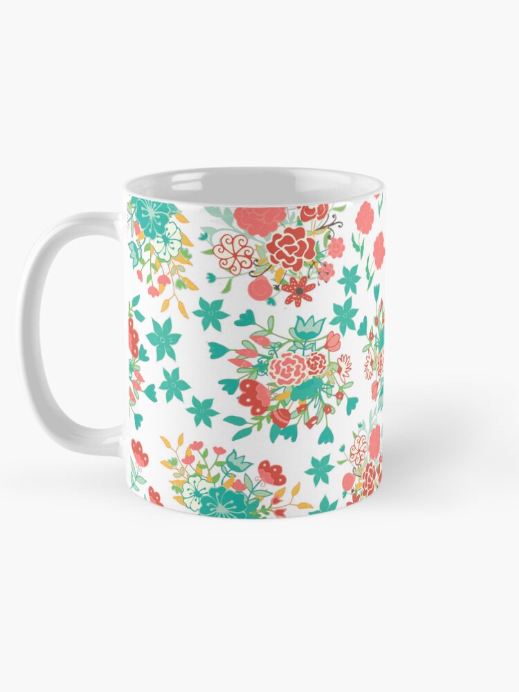 Thumbnail 5 of 6, Coffee Mug, Mini Ditsy Pattern designed and sold by cafelab.