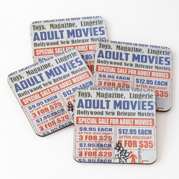 Item preview, Adult Movies, New York Signs designed and sold by TheBerryFarmer.