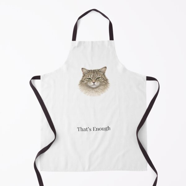 Item preview, That’s Enough Cat – Minimalist Serious Cat Design designed and sold by Refinedpaws.