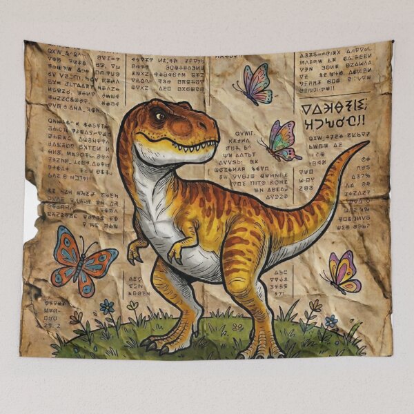 Item preview, Drawing on newspaper paper. designed and sold by PP&RAINBOW SHOP.