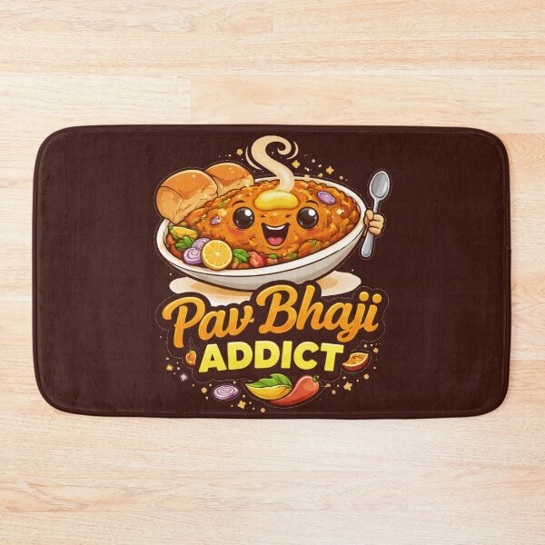 Item preview, Pav Bhaji Addict – Cute Indian Street Food Cartoon , Funny Food Lover Design designed and sold by Globalcitytees.