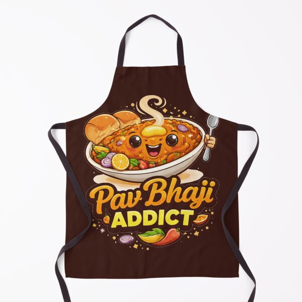Item preview, Pav Bhaji Addict – Cute Indian Street Food Cartoon , Funny Food Lover Design designed and sold by Globalcitytees.