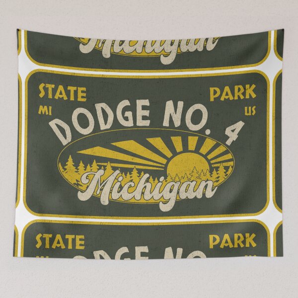 Item preview, Dodge No. 4 State Park, Michigan, badge design designed and sold by Wanderful-roads.
