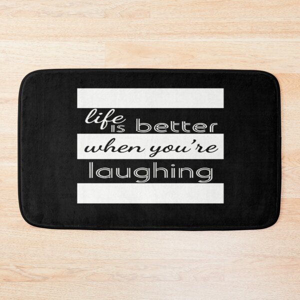 Item preview, Life Is Better When You’re Laughing Quote • Positive Minimalist Typography Wall Art Design designed and sold by Bright Nest Studio.