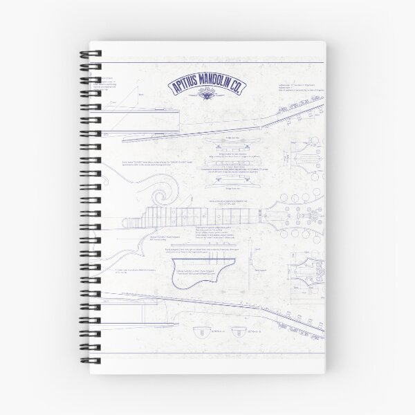 Item preview, Apitius Mandolin Blueprint Poster - Distressed Version designed and sold by ApitiusMandos.