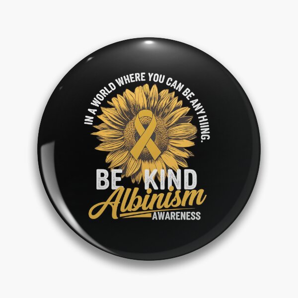 Item preview, Be Kind Albinism Awareness Warrior Sunflower Yellow Ribbo designed and sold by RonnasJackson.