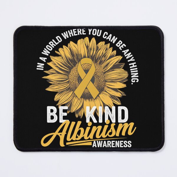 Item preview, Be Kind Albinism Awareness Warrior Sunflower Yellow Ribbo designed and sold by RonnasJackson.