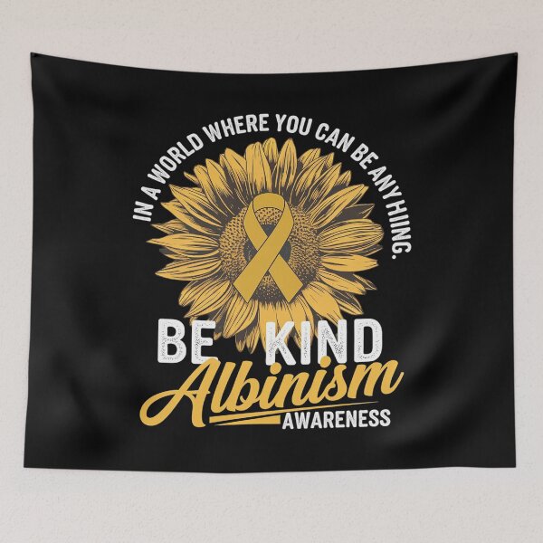Item preview, Be Kind Albinism Awareness Warrior Sunflower Yellow Ribbo designed and sold by RonnasJackson.