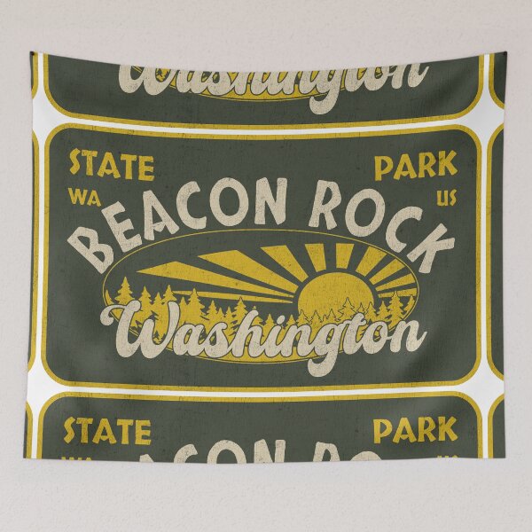 Item preview, Beacon Rock State Park, Washington, badge design designed and sold by Wanderful-roads.