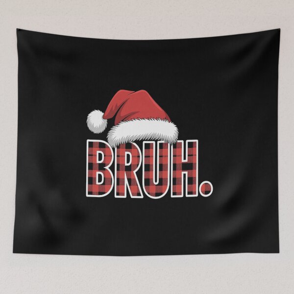 Item preview, Bruh Christmas Plaid Santa Hat Holiday Humor Xmas designed and sold by RonnasJackson.