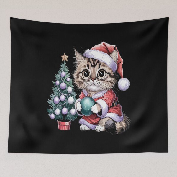 Item preview, Cat merry christmas santa happy designed and sold by RonnasJackson.