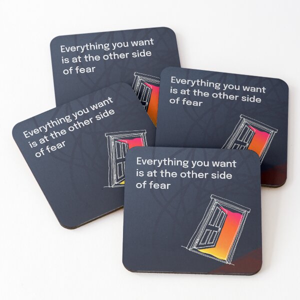 Item preview, Everything You Want is Beyond Fear - Art print designed and sold by Tiny Dose.