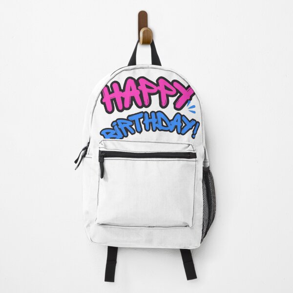 Item preview, Happy Birthday Graffiti Text Pink Blue Bold Street Style designed and sold by DavidTeeStudio.