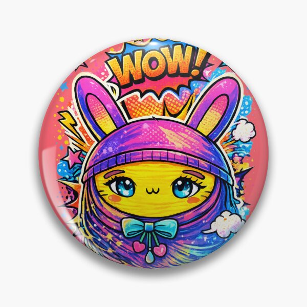 Item preview, WOW Comic Bunny – Kawaii Pop Art Explosion Design designed and sold by InnerwayStudio.