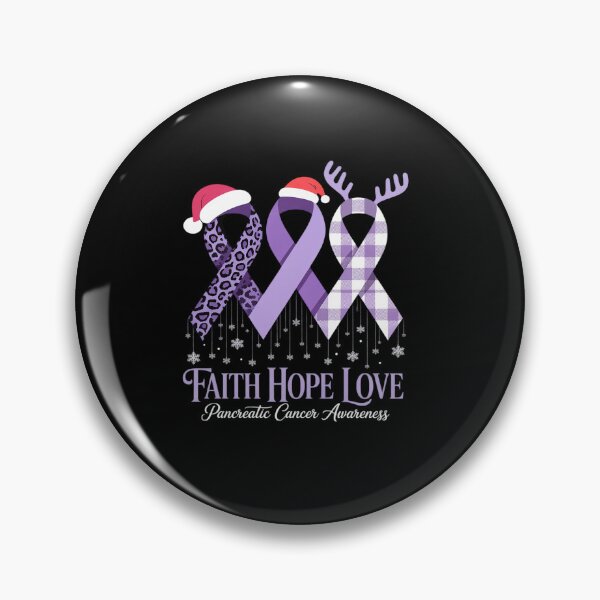 Item preview, faith hope love pancreatic cancer awareness christmas designed and sold by RonnasJackson.