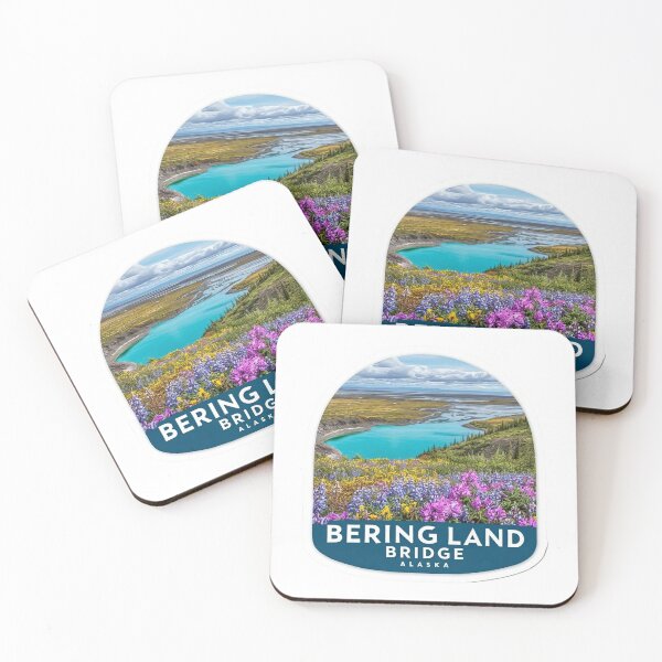 Item preview, Bering Land Bridge Alaska Arctic Wildflower Tundra Lagoon Sticker designed and sold by Blurbean.