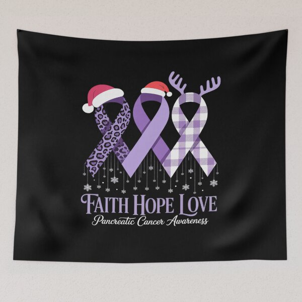 Item preview, faith hope love pancreatic cancer awareness christmas designed and sold by RonnasJackson.