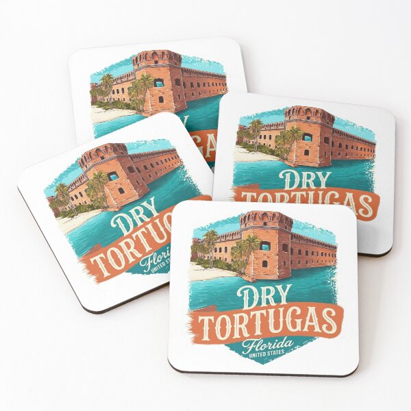 Item preview, Dry Tortugas Florida Fort Jefferson Beach Vintage Travel Sticker designed and sold by Blurbean.