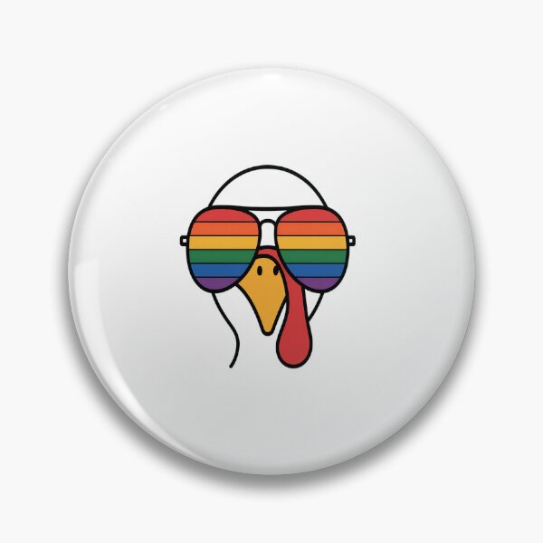 Item preview, Gay Turkey Face LGBT Thanksgiving Rainbow Pride Flag Cute designed and sold by RonnasJackson.