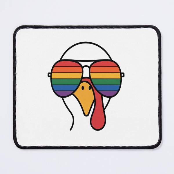 Item preview, Gay Turkey Face LGBT Thanksgiving Rainbow Pride Flag Cute designed and sold by RonnasJackson.