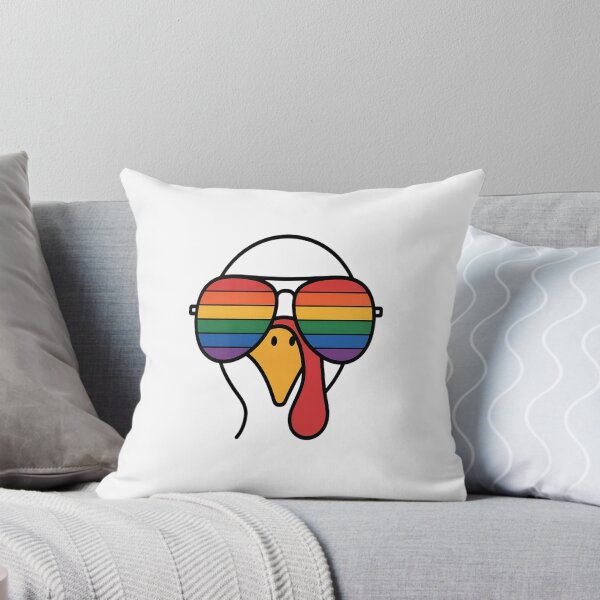 Item preview, Gay Turkey Face LGBT Thanksgiving Rainbow Pride Flag Cute designed and sold by RonnasJackson.
