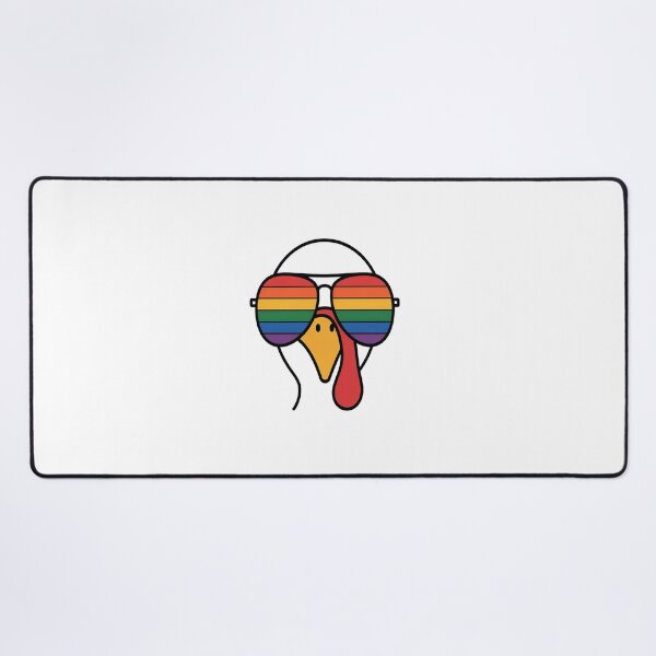 Item preview, Gay Turkey Face LGBT Thanksgiving Rainbow Pride Flag Cute designed and sold by RonnasJackson.
