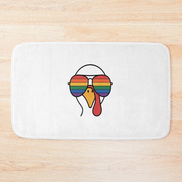 Item preview, Gay Turkey Face LGBT Thanksgiving Rainbow Pride Flag Cute designed and sold by RonnasJackson.