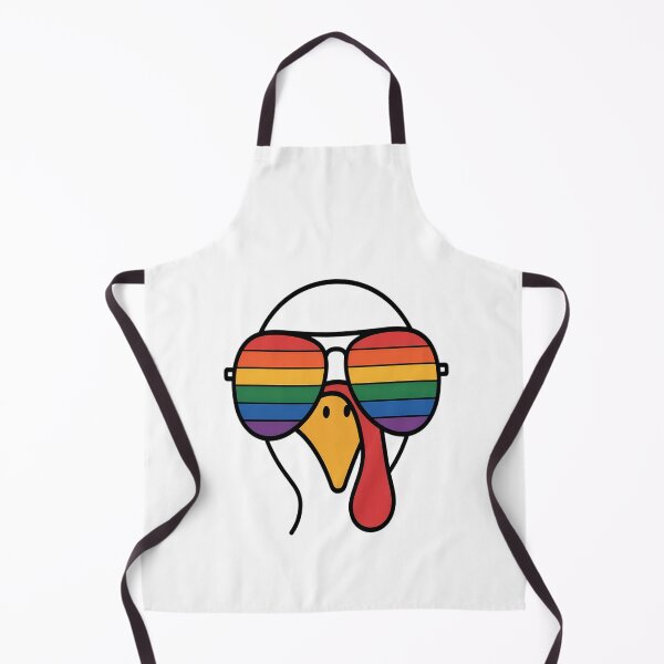 Item preview, Gay Turkey Face LGBT Thanksgiving Rainbow Pride Flag Cute designed and sold by RonnasJackson.