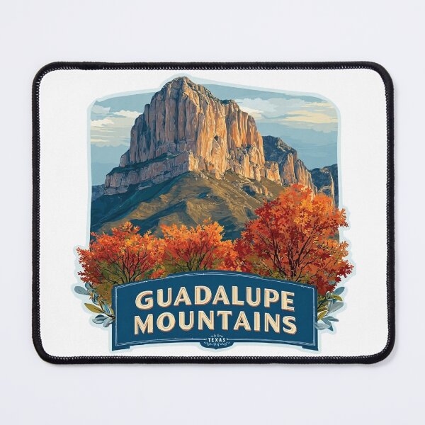 Item preview, Guadalupe Mountains Texas El Capitan Fall Foliage National Park Sticker designed and sold by Blurbean.