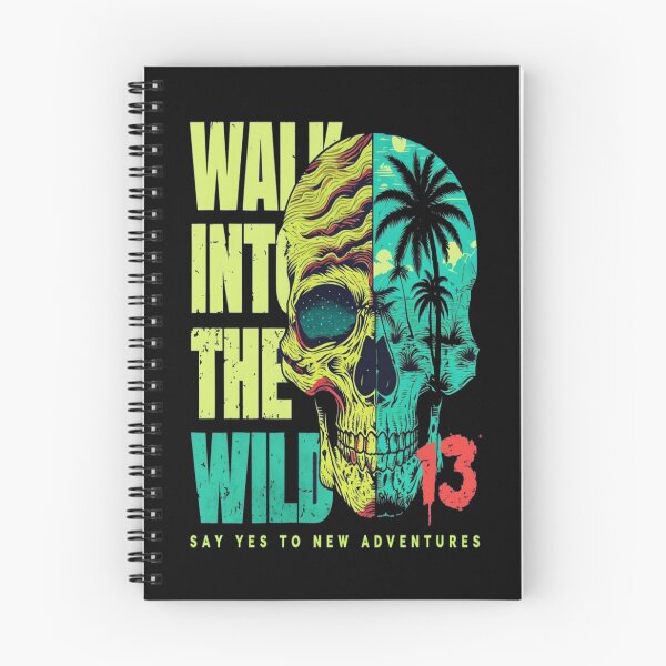 Item preview, Walk Into the Wild Skull Art • Adventure Travel Design • Desert & Tropical Split Illustration designed and sold by Bright Nest Studio.