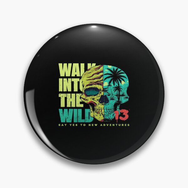 Item preview, Walk Into the Wild Skull Art • Adventure Travel Design • Desert & Tropical Split Illustration designed and sold by Bright Nest Studio.
